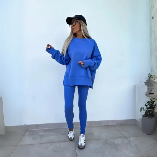 ELVYNESSA – SET DI FELPA E PANTALONI A MANICHE LUNGHE CASUAL