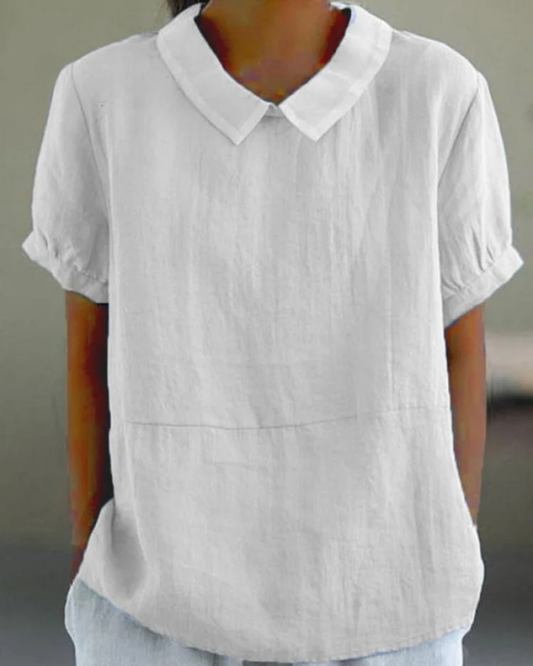 Beatrix | Camicia di Cotone-Lino Floreale Retrò