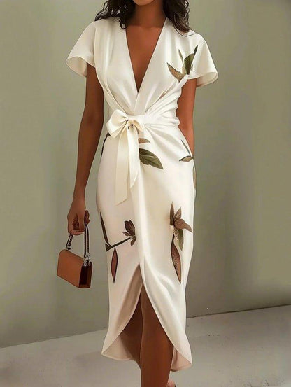Elin™ | Abito avvolgente elegante con stampa floreale