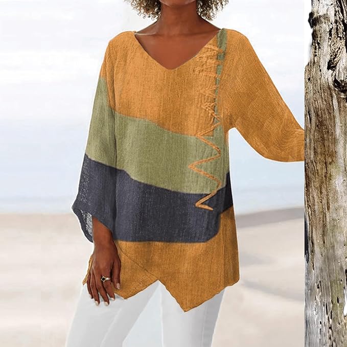 Lina™ - Blusa a maniche lunghe Comoda per il Giorno dopo giorno