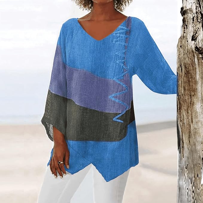 Lina™ - Blusa a maniche lunghe Comoda per il Giorno dopo giorno