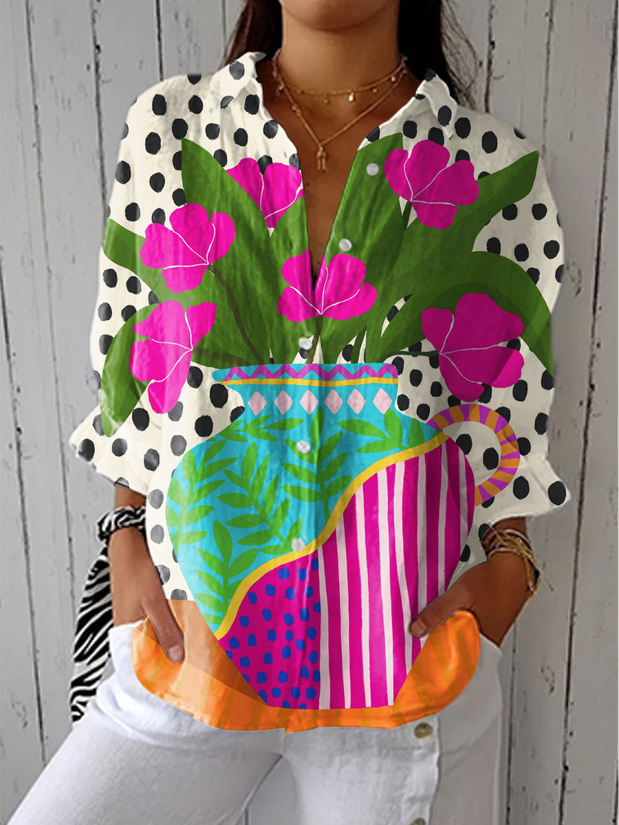 Amara | Blusa Vaso in Fiore