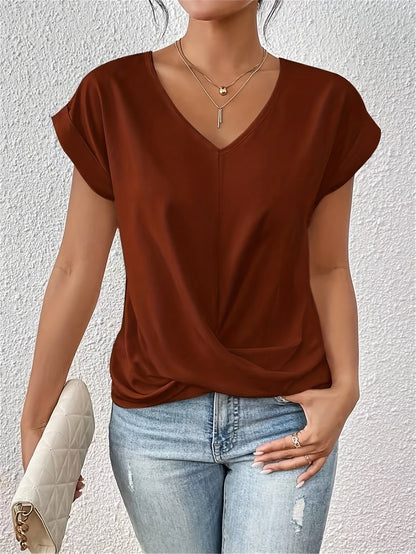 T-Camicia Casual V-Neck Sanne