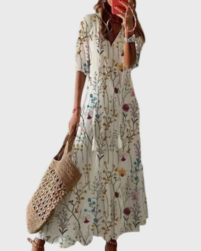 Amalia | Abito maxi Boho Vintage estivo