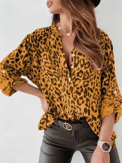 HERTA I BLUSA DI MANICHE LUNGHE CON STAMPA DI LEOPARDO