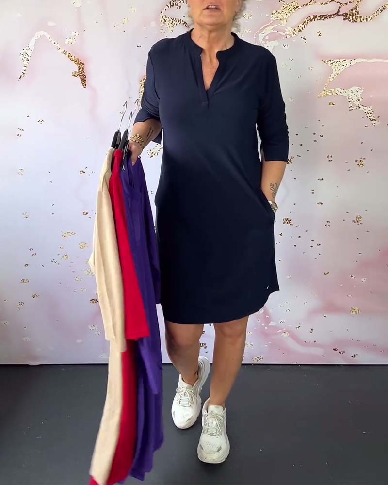 Lottie – Abito midi con Scollo a V
