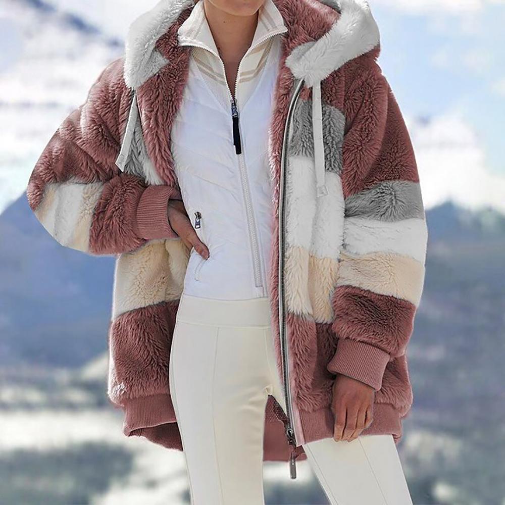 KAREN | Cappotto con cappuccio Oversize di Pelle Morbido e Calda