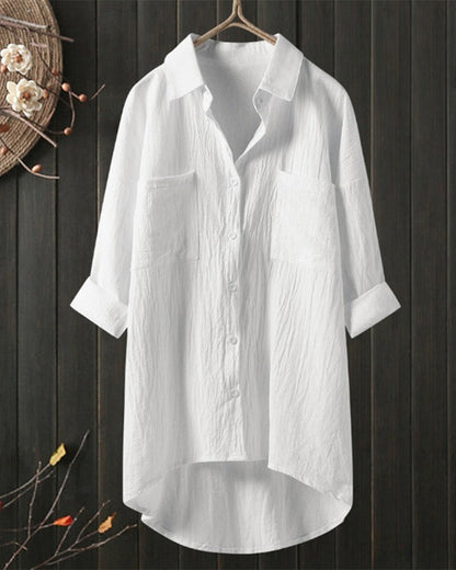 Olivia™ | Blusa Comoda e Larga di Tinta unita