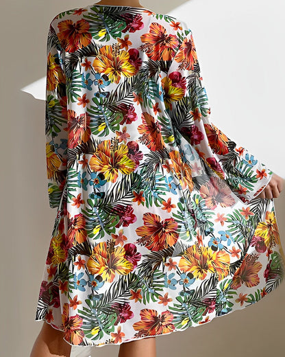 ALANI – SET DI BIKINI CON STAMPA TROPICAL E COPRICOSTUME