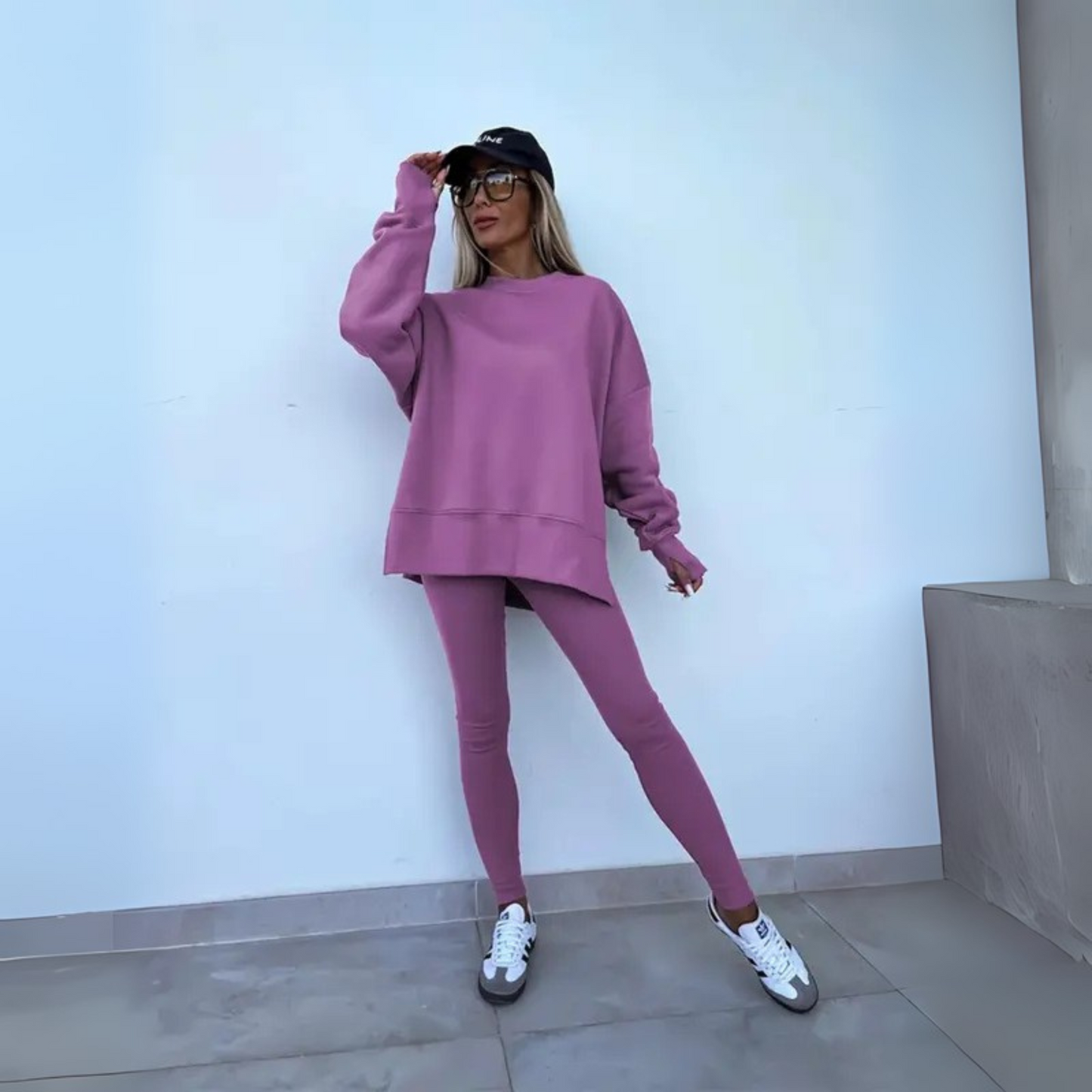 MADISON – SET DI FELPA OVERSIZED E LEGGINGS