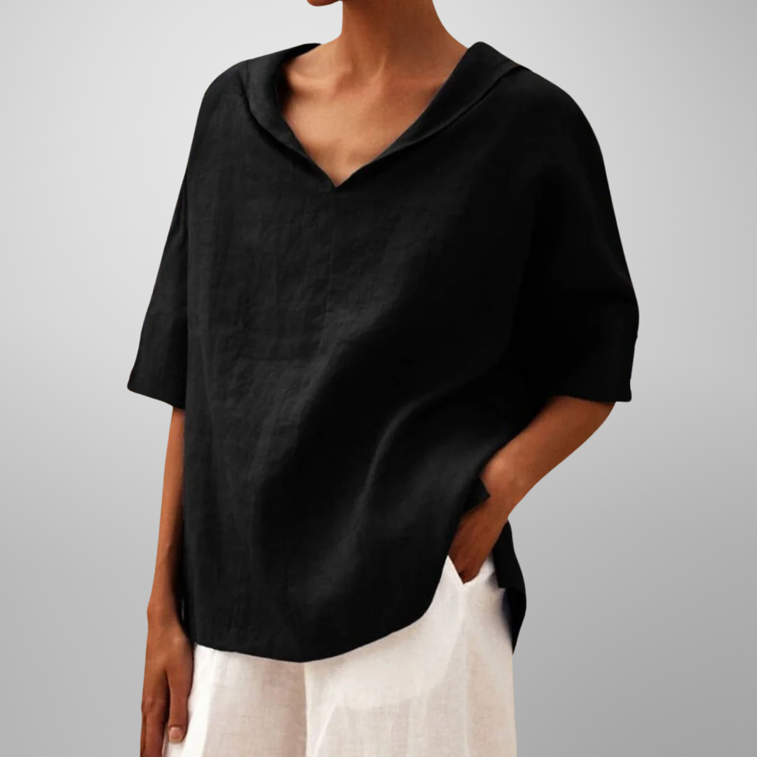 Molly – Top V-Neck con Collo Rilassato