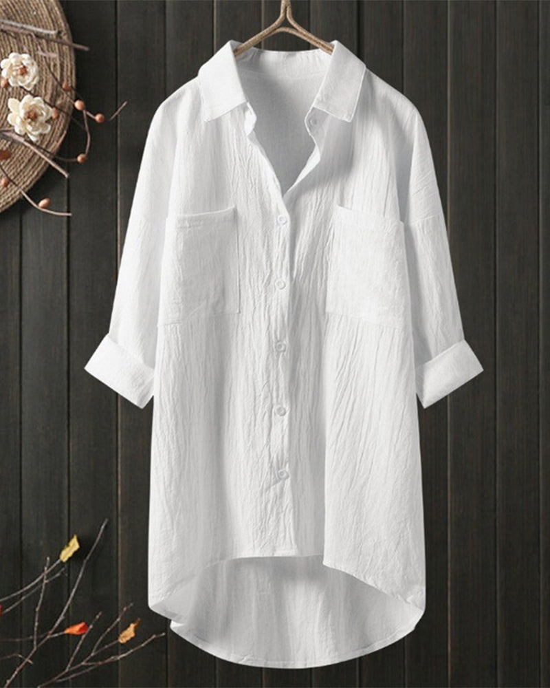 Olivia™ - Blusa Comoda e Larga di Tinta unita