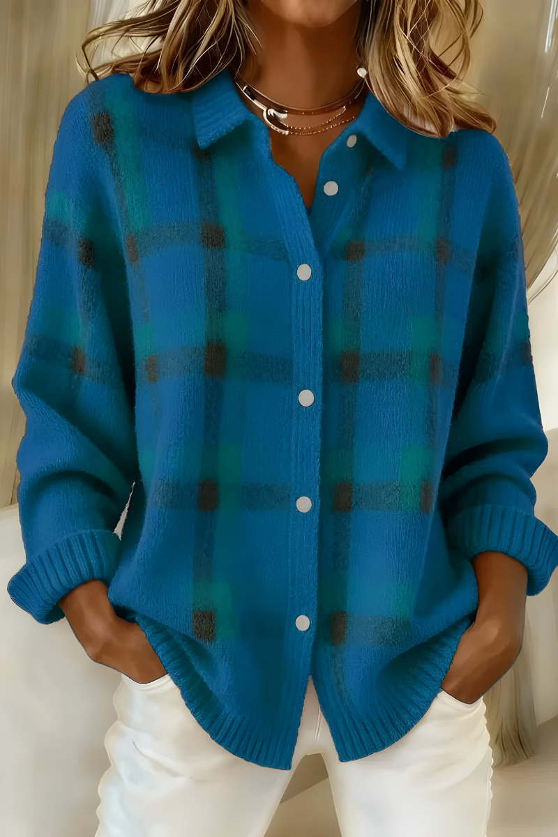 Anna - Cardigan in maglia Morbido a quadri