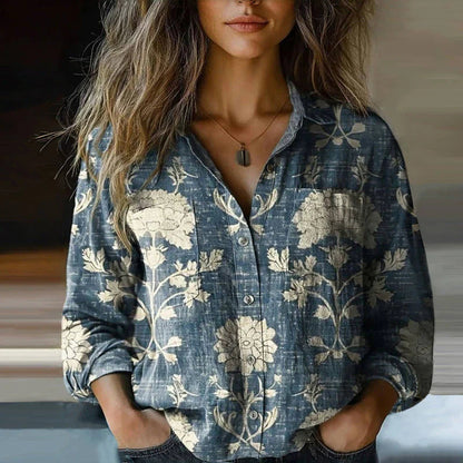 MONICA™ - BLUSA DI PRIMAVERA STAMPATA VINTAGE