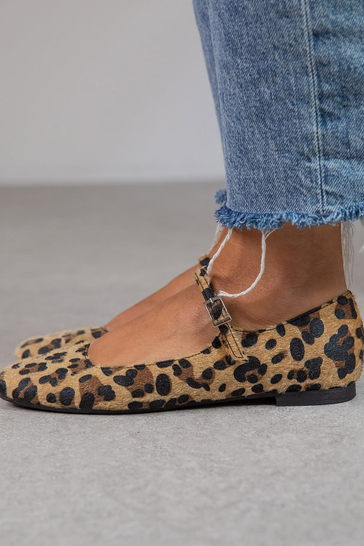 Rosetta - Ballerine leopardate in Pelle di Peluche