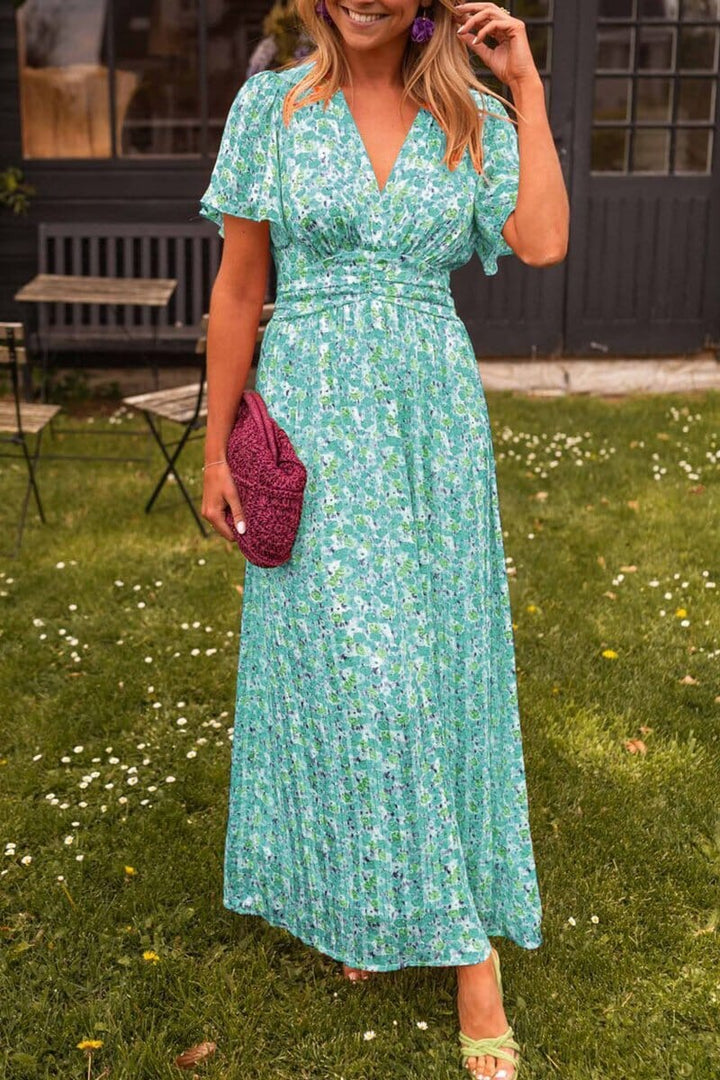 Abito maxi elegante Sandra con scollo a V