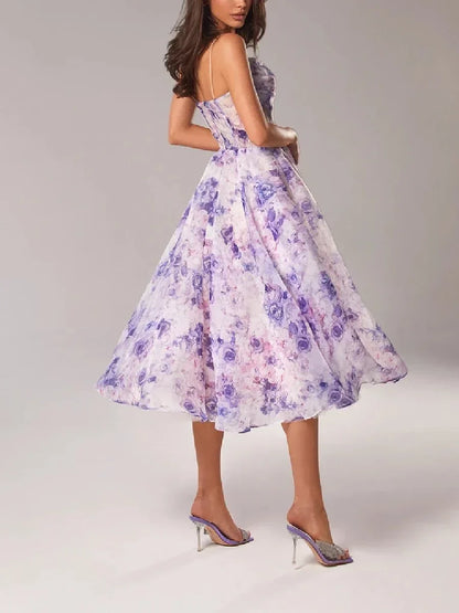 Emilia - Elegante Abito Senza maniche Stampato