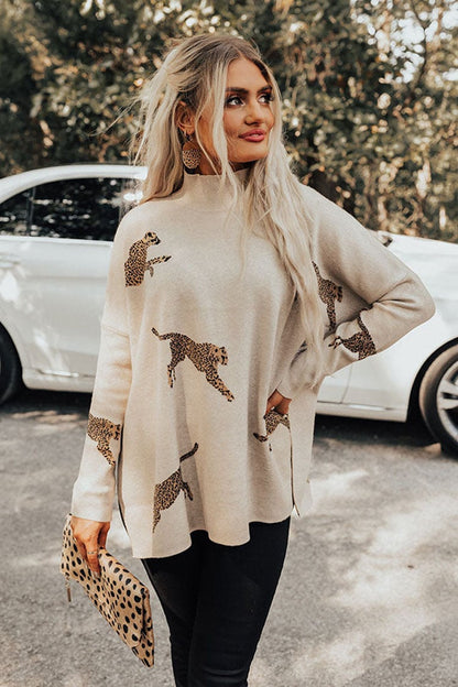 VITA – TOP CASUAL VINTAGE CON STAMPA DI TIGRE E LEOPARDO