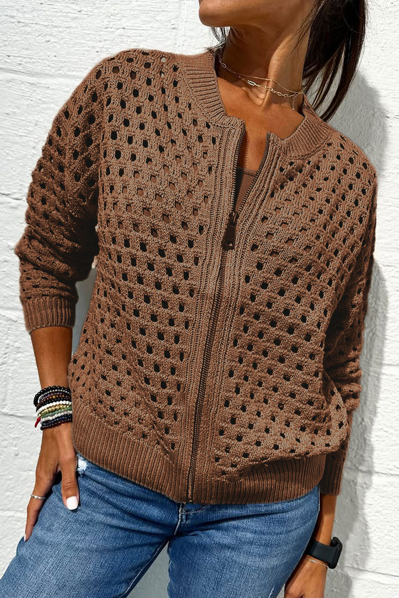 Giacca in maglia con zip