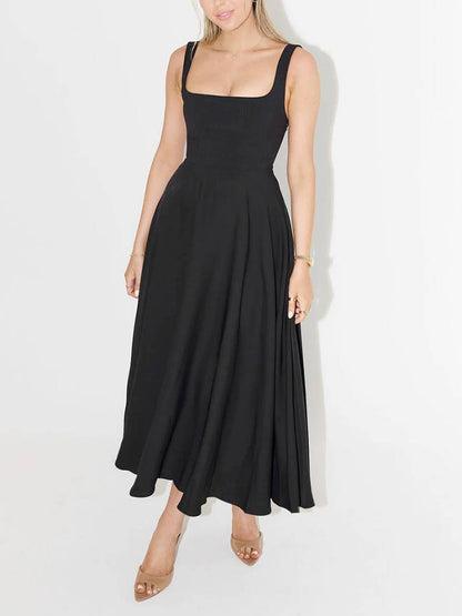 Elara | Abito midi di Taglio Cuadrado Elegante