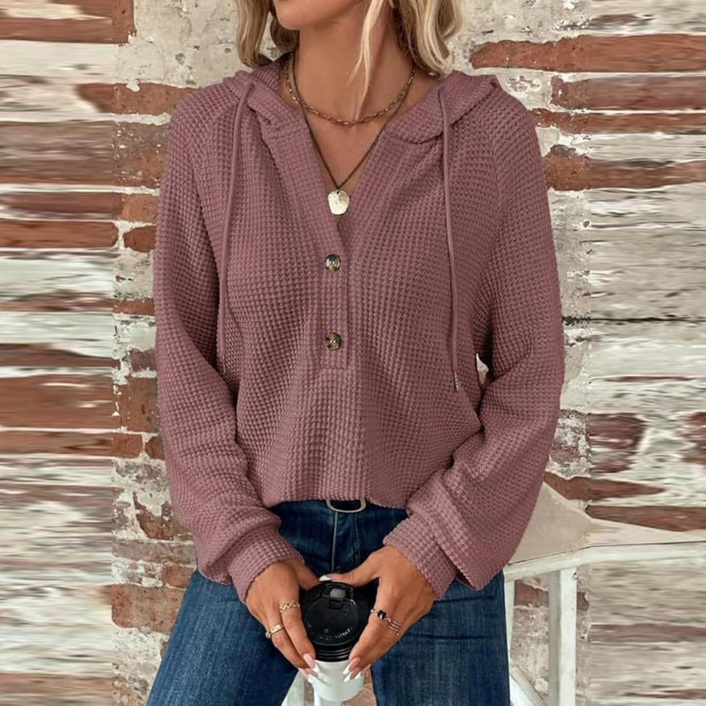 Zyrae™ | Felpa Scollo a V Oversize