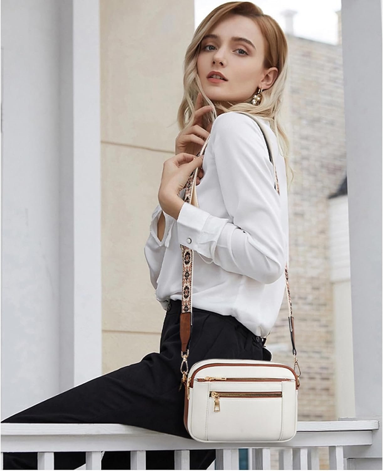 Erikka | Borsa Elegante a tracolla con tracolla regolabile con stampa
