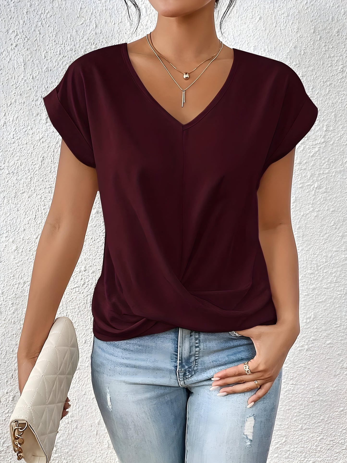 Maia – Top di collo a V con Cinta Frontale