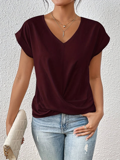 T-Camicia Casual V-Neck Sanne