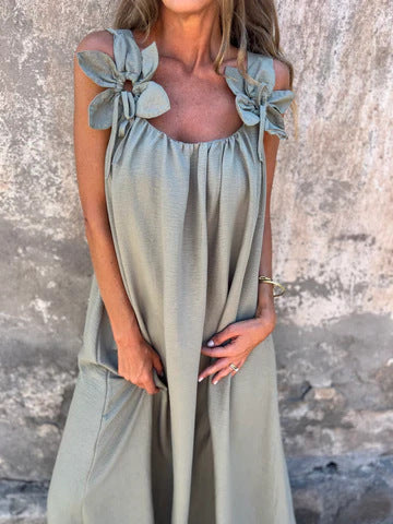 Abito floreale Scollo in U - Eleganza Senza tempo