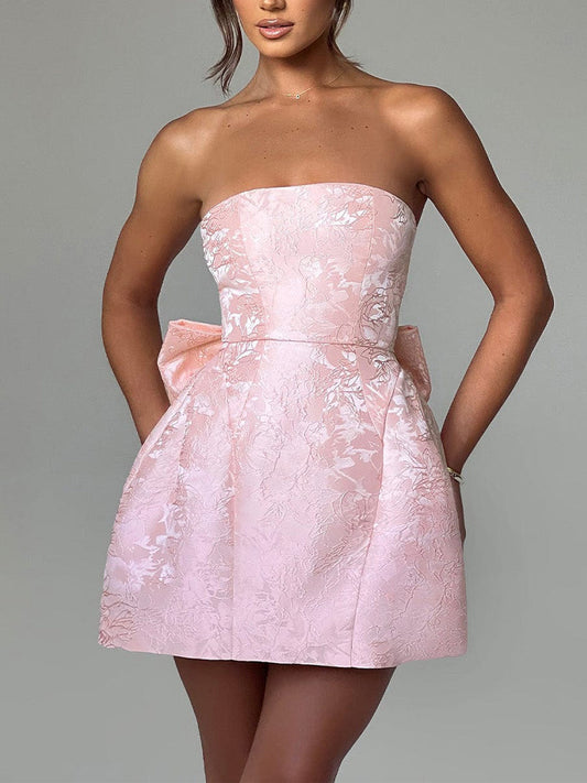 Abito mini Jacquard con Nudo Amelia