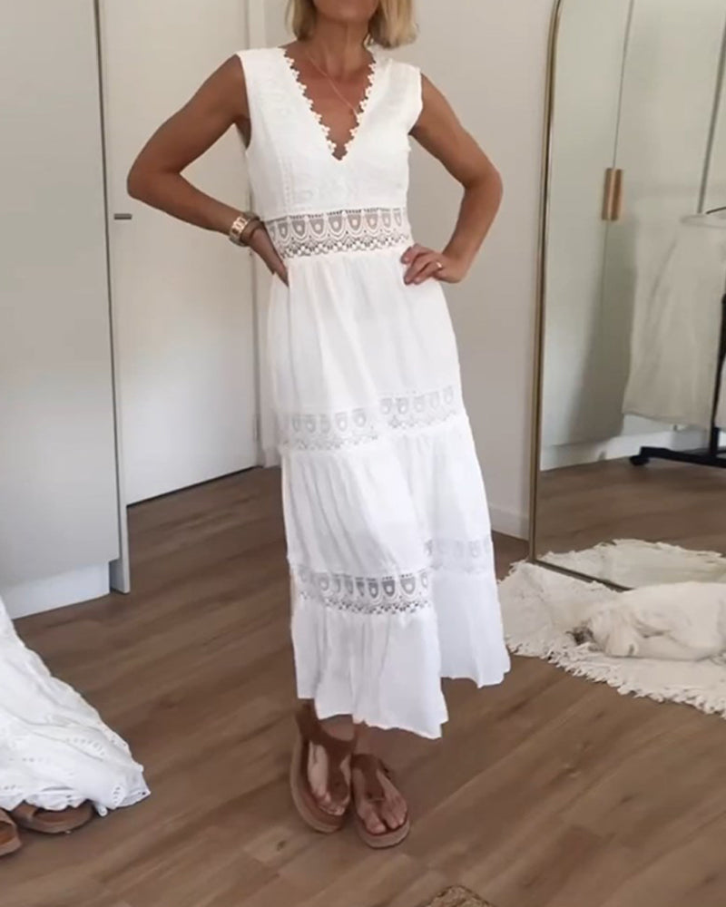Taya – Abito in pizzo Bianco Clover