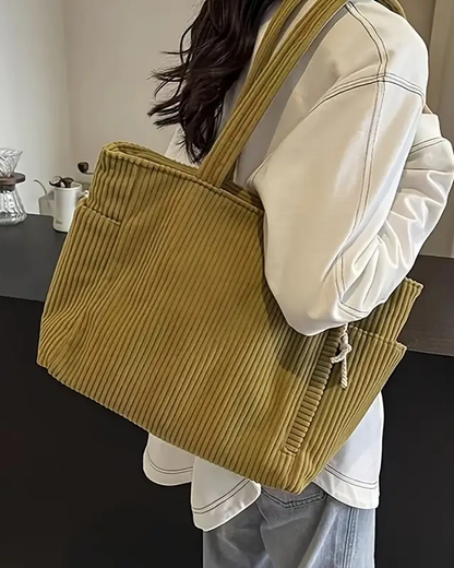 Tilda – Borsa a mano A coste con Dettaglio di Coulisse