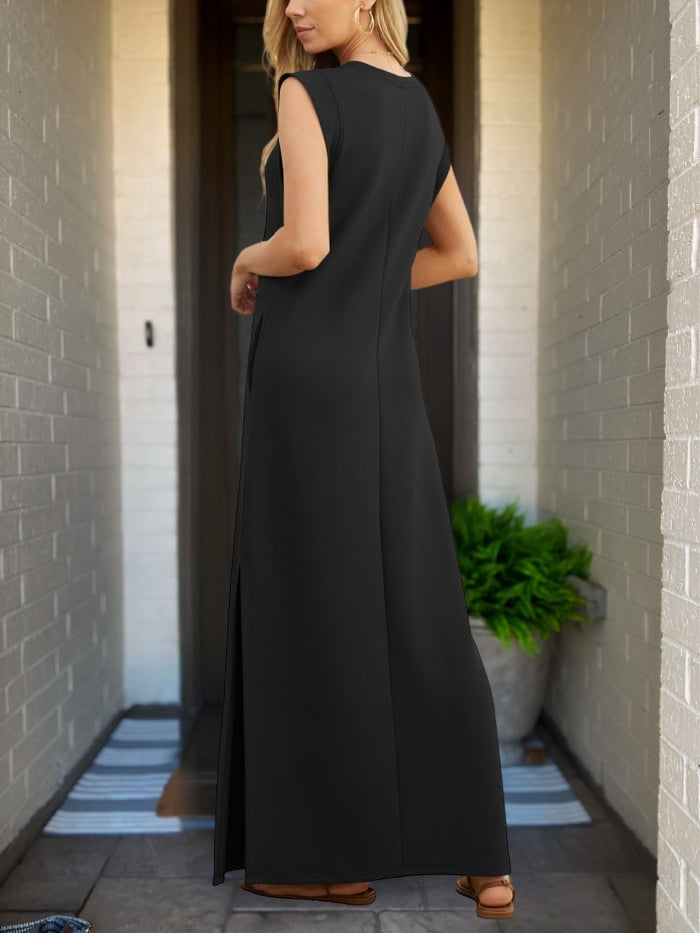 Riley™ - Abito in lino Elegante con Dettagli Hechos a Mano