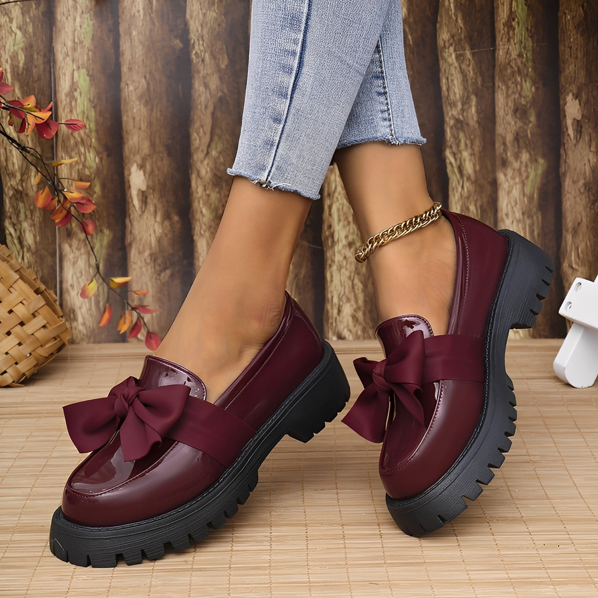 Eliza - Elegantle scarpe in pelle con platform e suola gruesa da donna