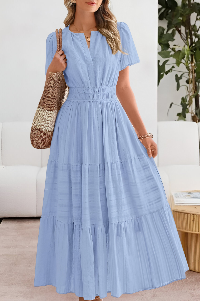 FREYA – ABITO MAXI TIERED CON FASCINO BASSO IL SOL