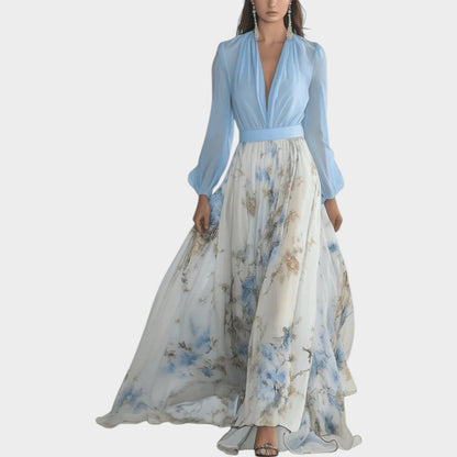 Abito maxi in Chiffon Floreale