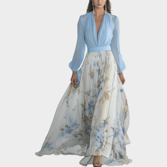 Abito maxi in Chiffon Floreale