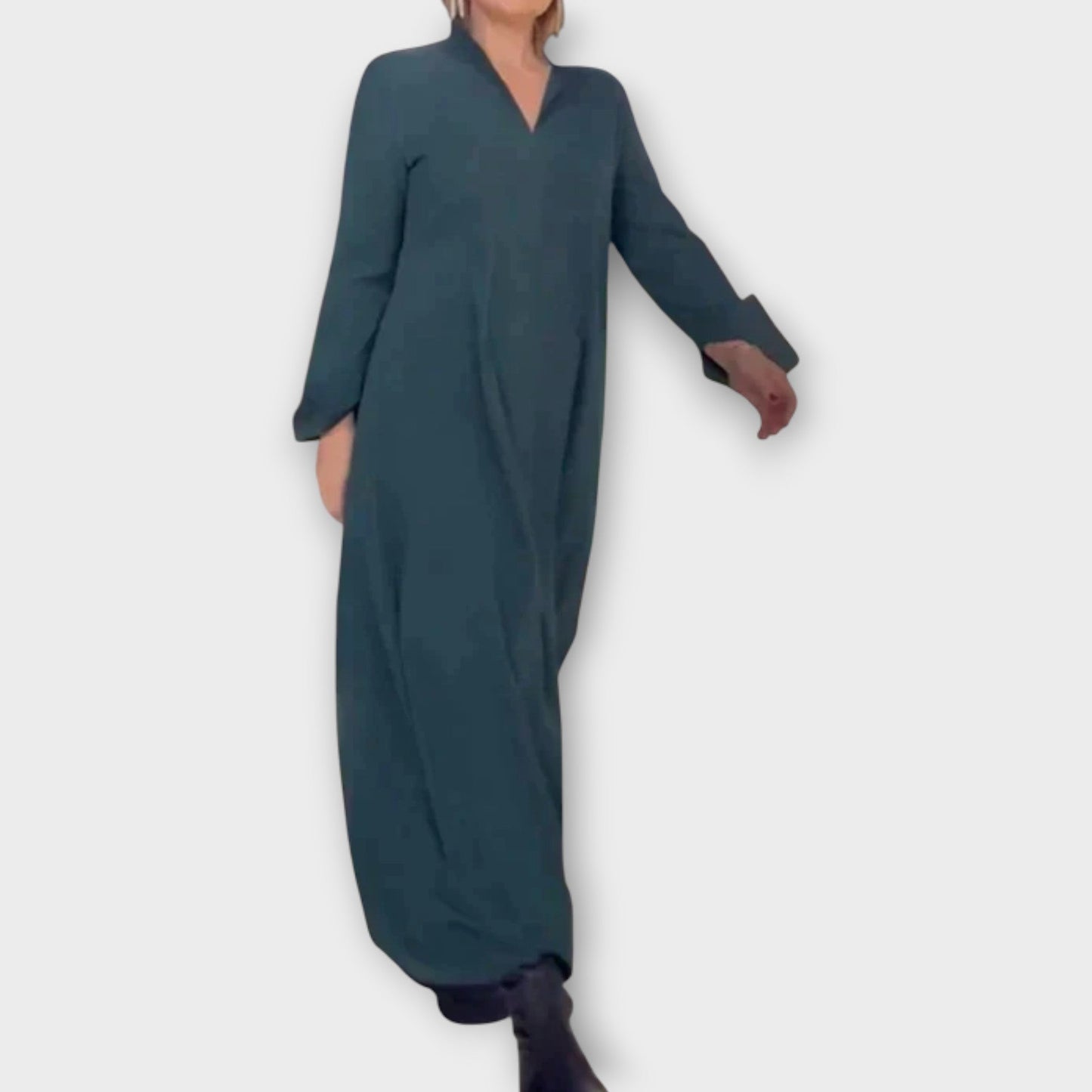Abito Maxi con Collo Rilassato