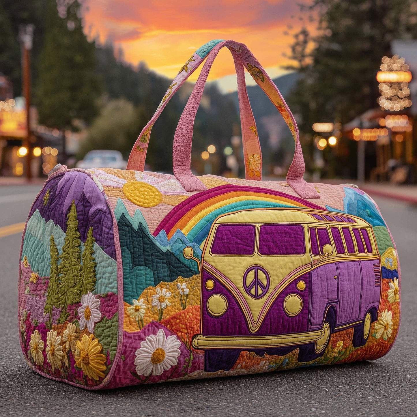 Luna – Borsa da Viaggio Trapuntata con Design Artigianale