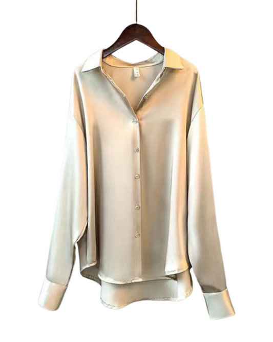 CAMICIA LARGA DI SATIN EDEN