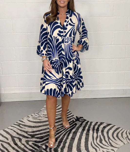 Fenella - Abito midi Impreso con Scollo a V