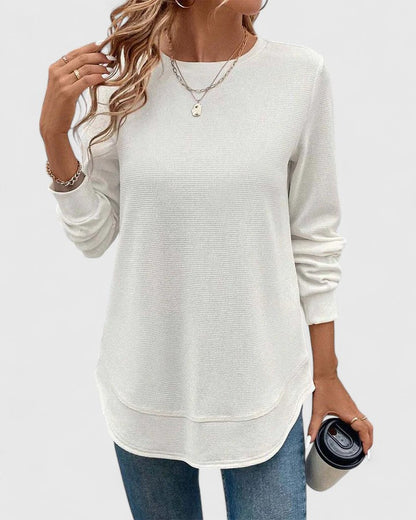 Nadyalyn | Elegante Maglione a maniche lunghe con Collo rotondo