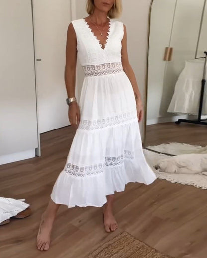 Taya – Abito in pizzo Bianco Clover