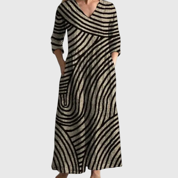 Fiona | Elegante Abito midi Fluyente