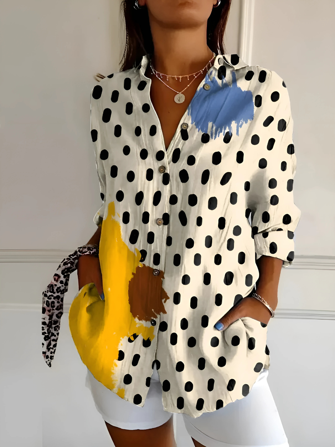 Yllona – Blusa Rilassata con bottoni