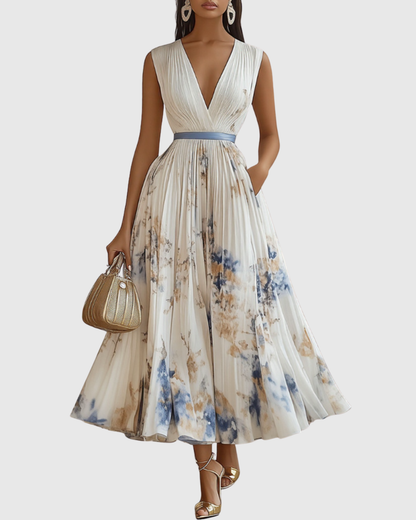 Abito Longue Plissée Élégante Rowella - Maxi Abito Fluido donna