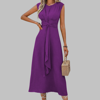 Abito lungo Elegante Senza maniche Collo rotondo - Abito maxi Chic per donna