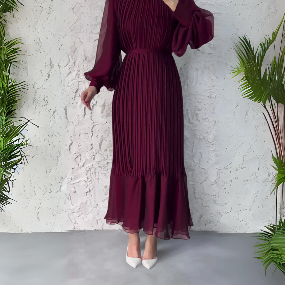 Abito da sera Elegante Otoñal con Dettagli di Tul