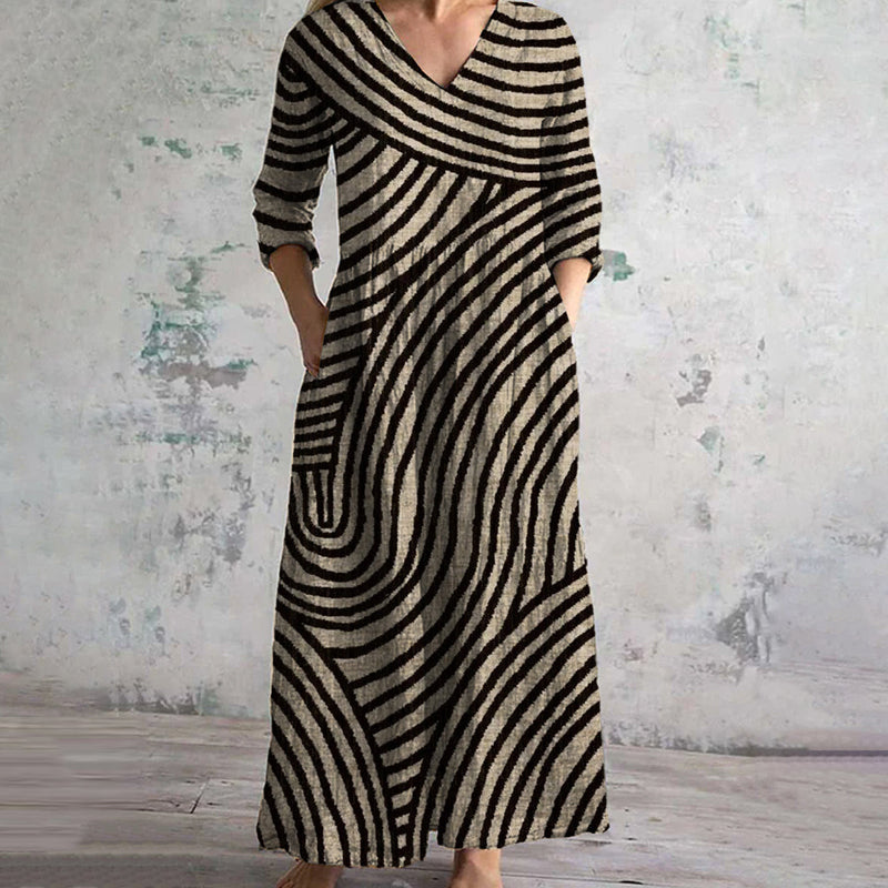 Kaida – Abito a Righe Vintage