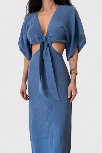 Myra Abito Fluido con Lazo Frontal e Cut-Outs